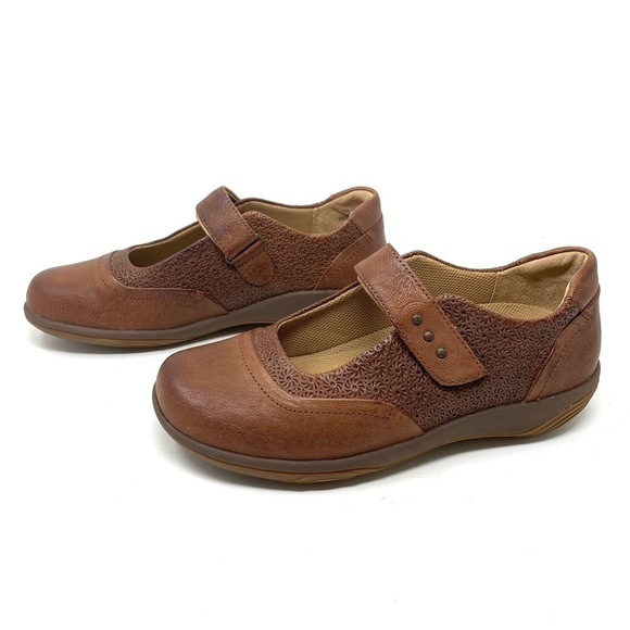 Hälsa Footwear Aloe Mary Jane Comfort Shoes Brown - Picture 2 of 8